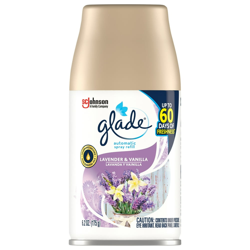 Glade Automatic Spray Refill 1 CT, Lavender & Vanilla, 6.2 OZ. Total