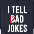 thumbnail image 3 of Instant Message - I Tell Dad Jokes  - Men's Crew Neck Fleece Pullover, 3 of 6