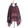 thumbnail image 6 of Fashion Shawl for women, striped, with Hood (MultiDarkBlue), 6 of 11