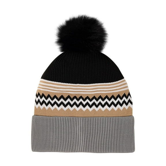 Oalirro Unisex Beanies Hats Christmas Gifts Fashion Cuffed Beanie Knit Stripe Pom Winter Hiking Skiing Climbing Casual Outdoor Hat
