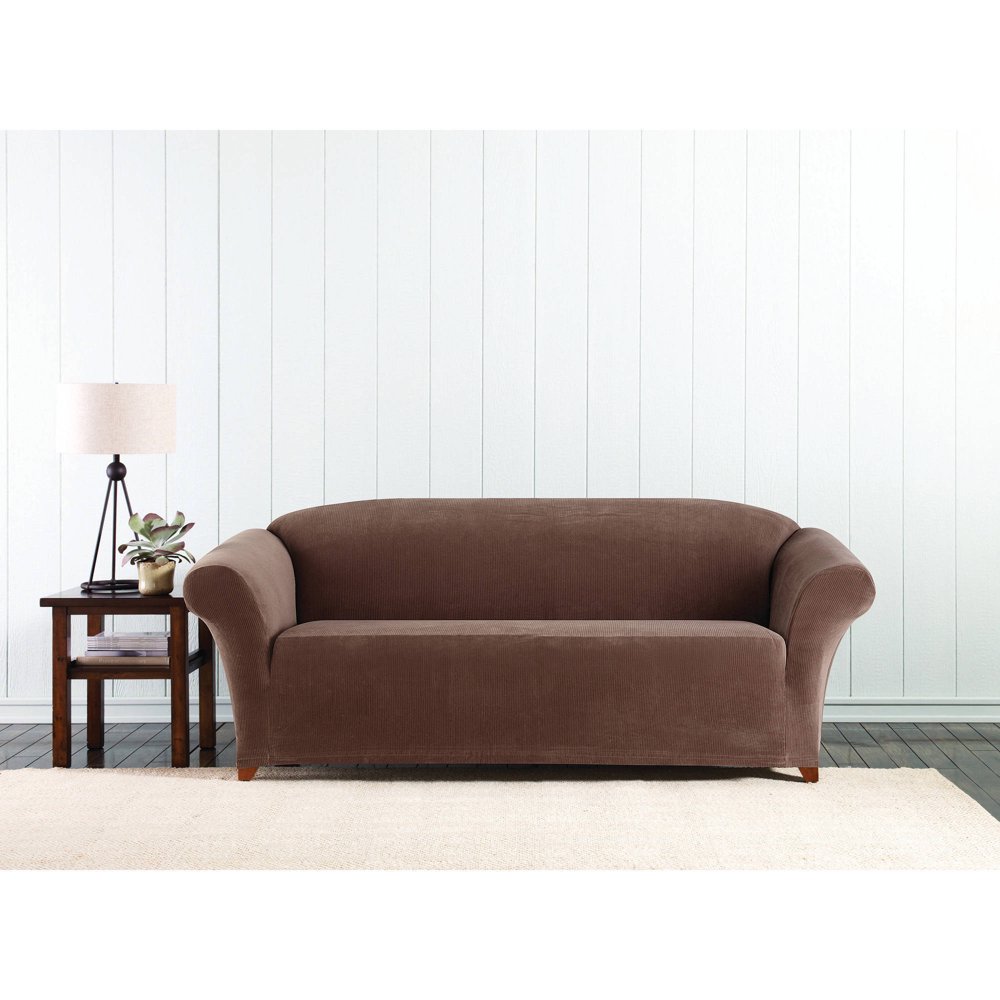 Sure Fit Stretch Corduroy 1Piece Sofa Slipcover