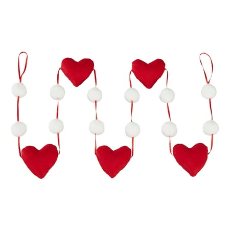 Way to Celebrate Valentine's Day Hearts Garland, 6'