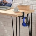 thumbnail image 4 of Colgador doble para auriculares debajo del escritorio, soporte metálico para auriculares, soporte para auriculares para juegos, abrazadera Universal en gancho para colgar en el escritorio, 4 of 5