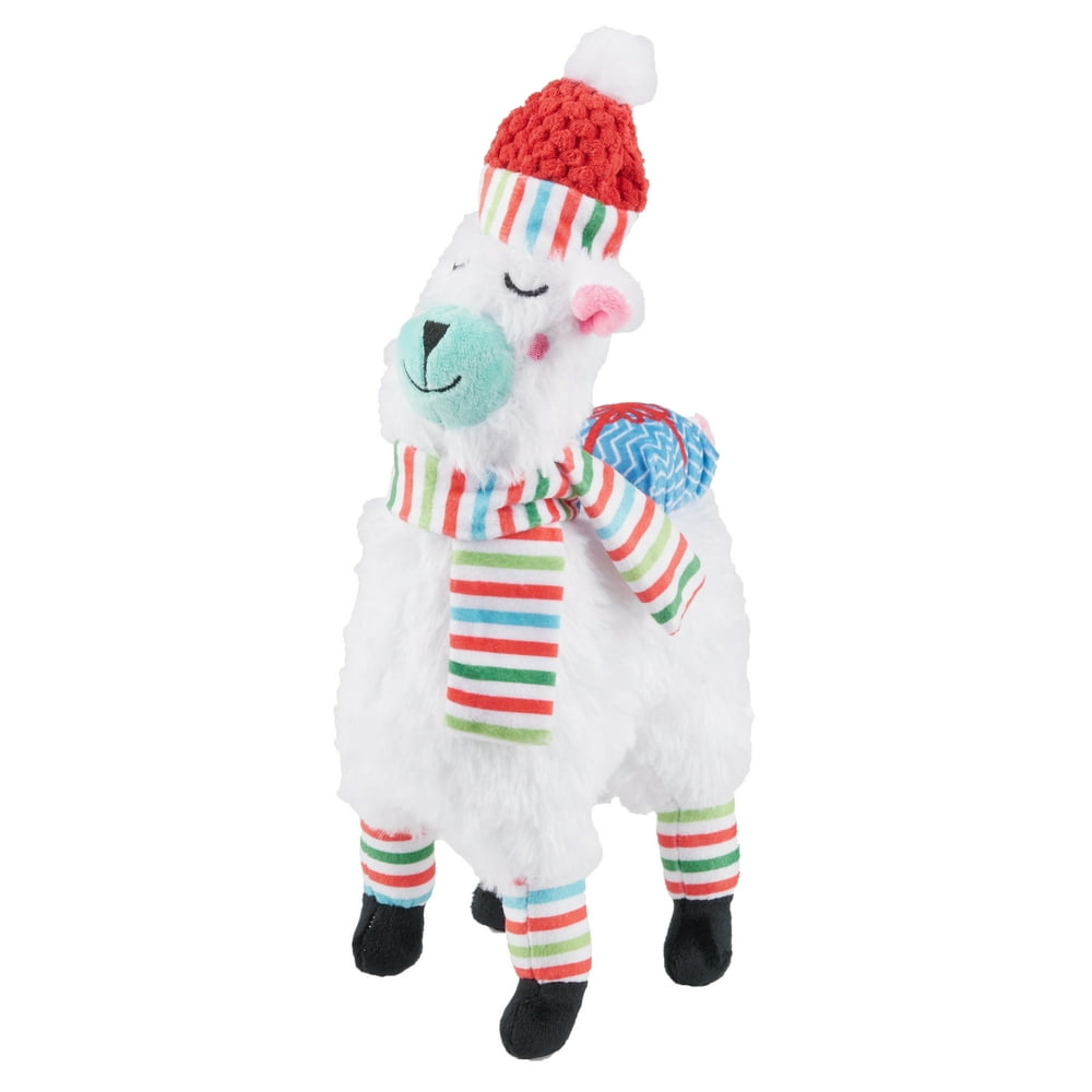 Llama with Stripes Squeaky Plush Dog Toy