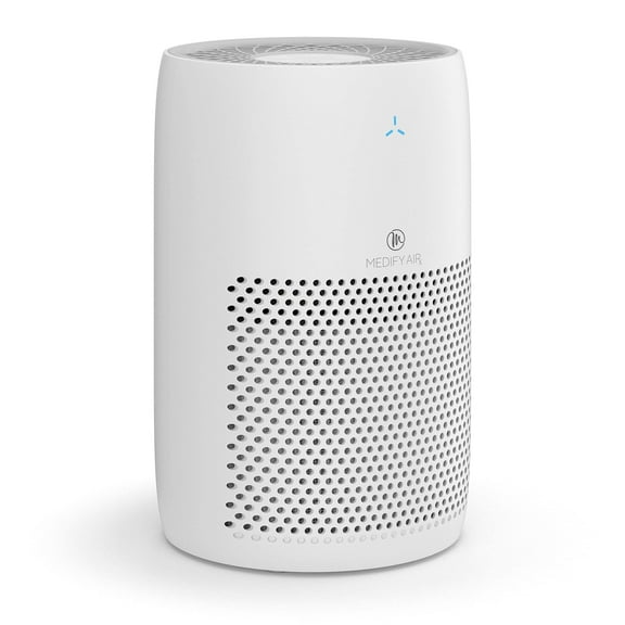 Medify Air White MA-22 Air Purifier with HEPA Filters I Smoke Dust Odors Pet Dander I 3 in 1 with Pre-filter HEPA H13 & Activated Carbon I Removal of 0.1 to 0.3 microns I 555 Sq ft Coverage I 1-Pack