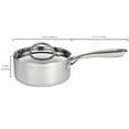 thumbnail image 4 of BergHOFF Vintage Tri-Ply 18/10 Stainless Steel 7" Saucepan 2qt. with Lid, Hammered, 4 of 6
