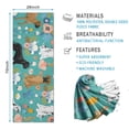thumbnail image 2 of Dog Pattern with Pioneer Flower Background Hot Yoga Mat Towel Non Slip for Hot Yoga - Quick-Drying Yoga Mat Cover with 4 Corner Pockets with Travel Bag - Hot Yoga Towel Non Slip 70"x26", 2 of 6