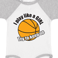 thumbnail image 4 of Inktastic I play like a GIRL... Try to keep up Girls Baby Bodysuit, 4 of 5