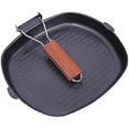 thumbnail image 1 of fold 8-Inch Kitchen Square Cast Iron Skillet Grilling Pan, Nonstick Cast Iron Grill Pan, 1 of 2
