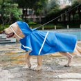 thumbnail image 4 of Revestible de perros reflectantes con capucha y agujero del arnés para cachorro de perro grande y pequeño, chaqueta de lluvia con capucha impermeable, ropa de poncho con bolsa de almacenamiento esquí esquí Gafas de esquí, 4 of 5