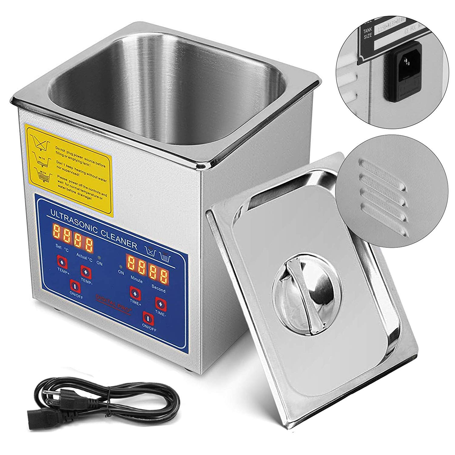 VEVOR VEVOR 1.3L Ultrasonic Cleaner Jewelry Cleaner with Heater Timer
