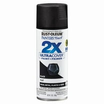 Rust-Oleum 249127-6PK Painter's Touch 2X Ultra Cover Spray Paint, 12 oz, Flat Black, 6 Pack