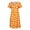 Orange, variant on Otvok Womens Dresses Plus Size Daisy Print V-Neck Short Sleeve Loose Knee-Length Dress
