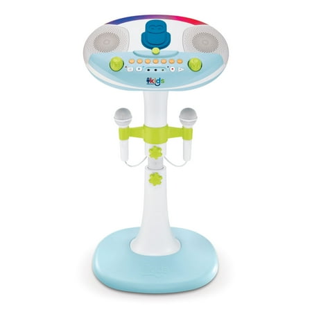 Tech Craft Veneto Series - Singing Machine Kids Pedestal with lights, detachable unit, and 6 fun voice changing effects