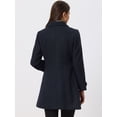 thumbnail image 4 of Abrigo Largo Allegra K Azul Oscuro L para Mujer, 4 of 6