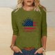 thumbnail image 3 of Camisetas de Manga Corta para las Mujeres Día de la Independencia Impreso Suelto Cuello Redondo Tee, Casual Y Blusas Festivas para las Mujeres Casual, 3 of 4