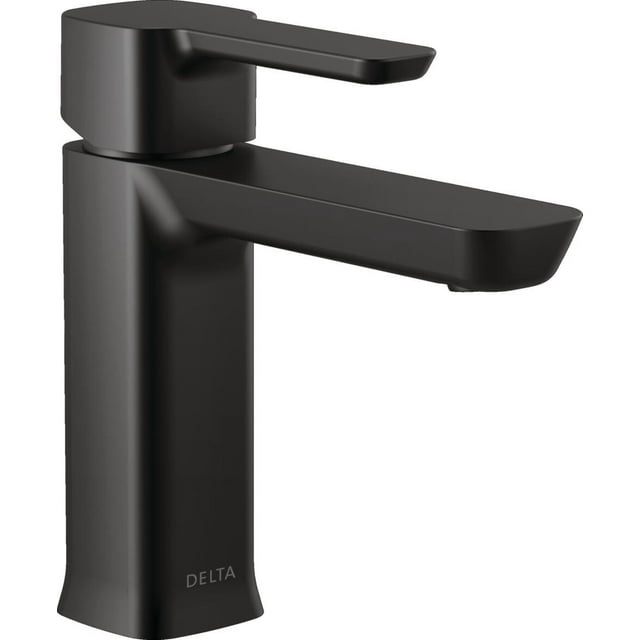 Delta Faucet 581LF-BLGPM-PP Modern Handle Project-Pack Bathroom Faucet Single Hole, Matte Black