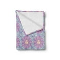 thumbnail image 2 of Boho Soft Flannel Fleece Throw Blanket, Fairytale Sun with Human Face Surrounded by Bird Wings Arranged in Circular Shape, Cozy Plush for Indoor and Outdoor Use, 60" x 80", Multicolor, by Ambesonne, 2 of 5