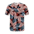 thumbnail image 4 of ATOYSOY Women's Short Sleeve Patriotic Shirts Summer Tops Pullover Retro Activewear Star Flag Graphic Independence Day Loose Causal July 4th Saving Fashion Workout Girls Red XXXL, 4 of 5
