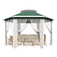 thumbnail image 1 of Yeshouse Carpa plegable de 4 x 4 metros (13 x 13 pies) para todo tipo de clima con mosquitera - Refugio solar de acero resistente de 6 lados con bolsa de transporte - Carpas tipo pabellón para patio, 1 of 8