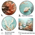 thumbnail image 3 of Designart "Collage Of Fish In Watercolor Dance" Coastal Coral Under Water Floater Framed Wall Art Prints, 3 of 5