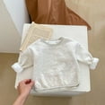 thumbnail image 2 of Diufon Baby Boys Girls Tops Long Sleeve Rpund Neck Padded Pullover Blouse Fall Winter Warm Versatile Shirts, 2 of 3
