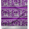 thumbnail image 1 of Soimoi Poly Georgette Fabric Ethnic Block Print Fabric by Yard 52 Inch Wide, 1 of 1