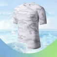 thumbnail image 2 of TANGQIOP Men T-Shirts Short Sleeve Ice Silk Quick Dry Loose Casual Camouflage Thin Crew Neck Moisture Wicking Breathable White XL, 2 of 6