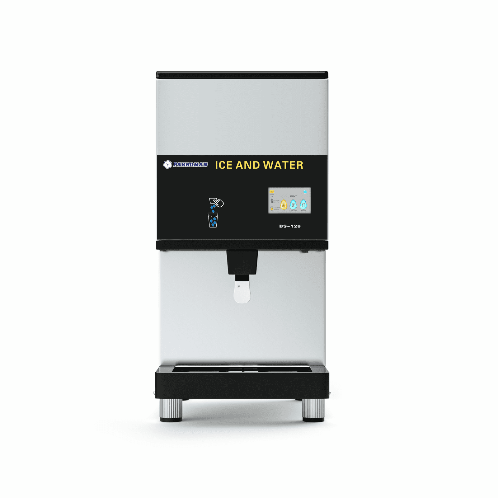 PAKROMAN 25LBS Nugget Countertop Ice & Water Dispenser Ice Maker SECOP