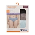 thumbnail image 4 of Warners® Blissful Benefits Women's Tummy-Smoothing Mid-Waist Microfiber 3-Pack Hipster S-3XL, 4 of 5