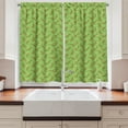thumbnail image 2 of Ambesonne Jazz Music Kitchen Curtains, Saxophones on Green, 55"x39", Green Yellow Brown, 2 of 3