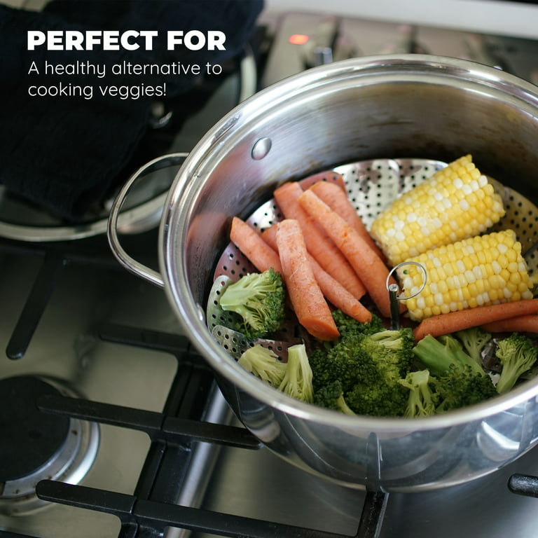 Veggie Vegetable Steamer Basket Collapsible Cooking Food Metal Stainless  Steel