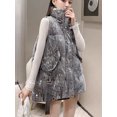 thumbnail image 4 of Chaleco de lentejuelas para mujer, chaqueta informal de longitud media con cremallera, manga con bolsillo grande, Otoño e Invierno, 4 of 5
