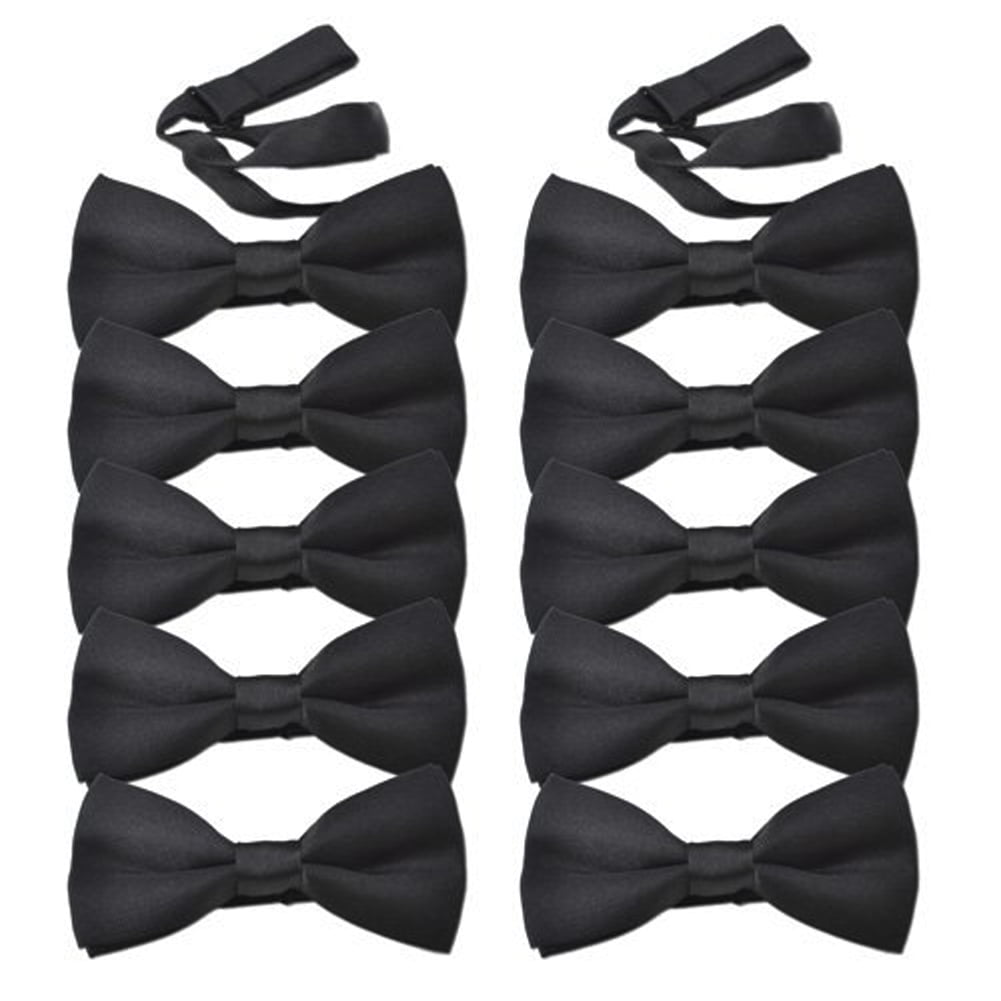 Toptie TopTie Kid's Solid Black Bow Ties PreTied Bowties, Wholesale