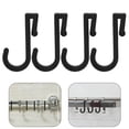 thumbnail image 4 of MIANGASTORE 4pcs Small J Hooks For Squat Rack Kitchen Wall Hook For Hanging Towels Modern Black Hooks For Cabinets And Shelves Utility Hooks, 4 of 9