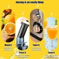 thumbnail image 2 of Exprimidor Eléctrico Doméstico de Gran Calibre, Cuerpo de Acero Inoxidable, 800 W, Alta Potencia, Potente Extractor de Frutas y Verduras, Separador de Residuos de Jugo, 2 of 5