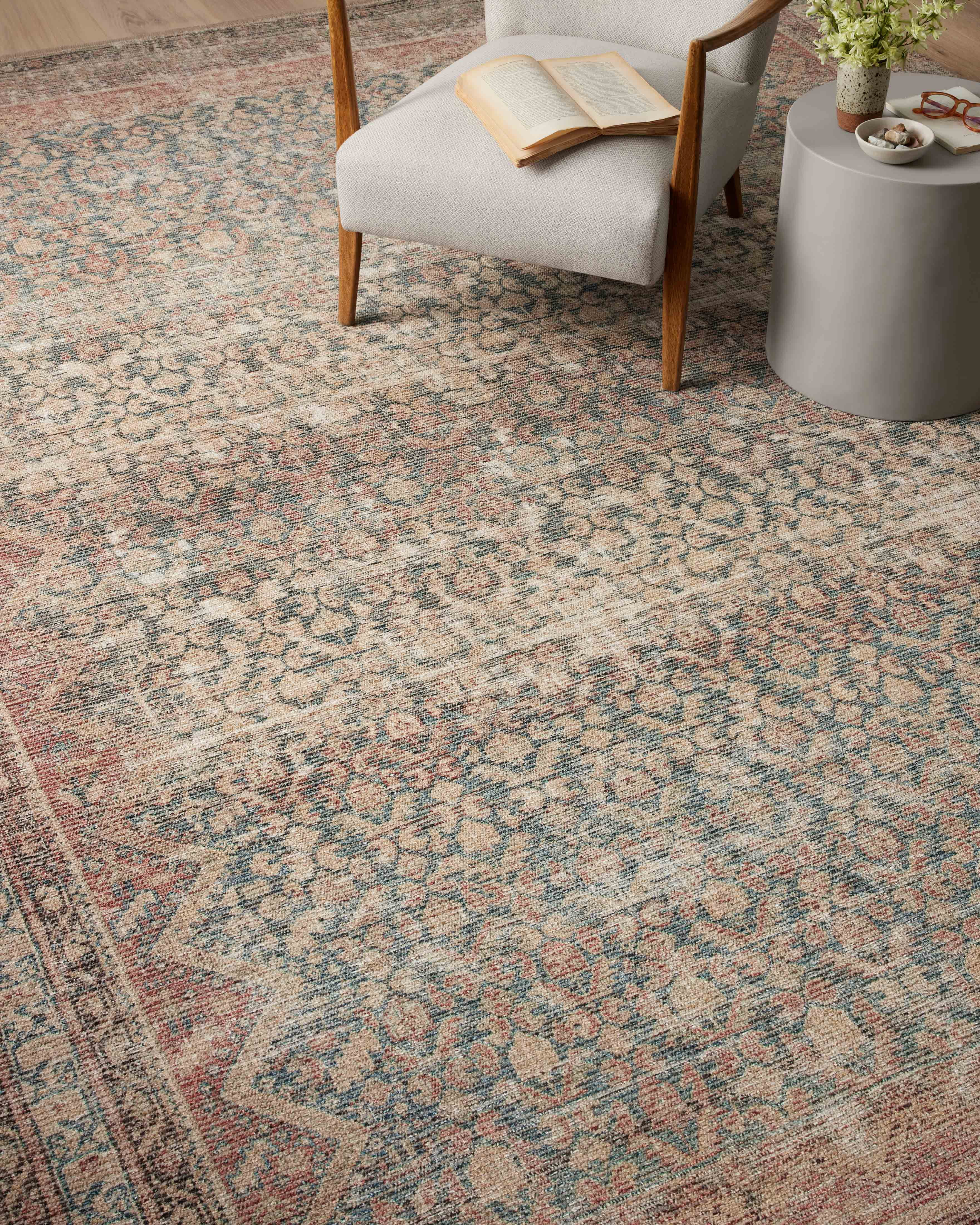 Angela Rose x Loloi Aubrey Ocean / Spice 2'-6" x 12'-0" Runner Rug