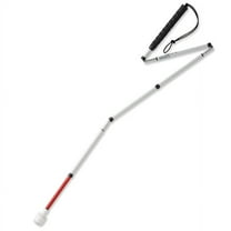 Graphite 6-Section Folding Cane- Marshmallow Roller- 58-in