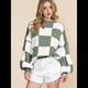 thumbnail image 4 of Suéter Holgado de Punto Acanalado con Cuello Redondo y Larga para Mujer, Moda de Otoño Verde XL, 4 of 9