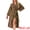 Green, variant on Women's Fleece Fluffy Belt Full Length Striped Plush Bath Robe M Black