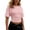 Beige, variant on Women's Half Sleeve Cinched Waist Tops Ruched Crew Neck Slim Fitted T Shirts Basic Tee Fashion Going Out Crop Blouses