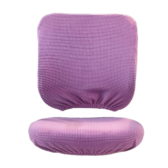 AUQ Office Chair Covers 2 Piece Stretch Polyester Slipcovers Soft Universal Task Office Chair Cover Removable Washable Rotating Armchair Computer Chair Protective Cover