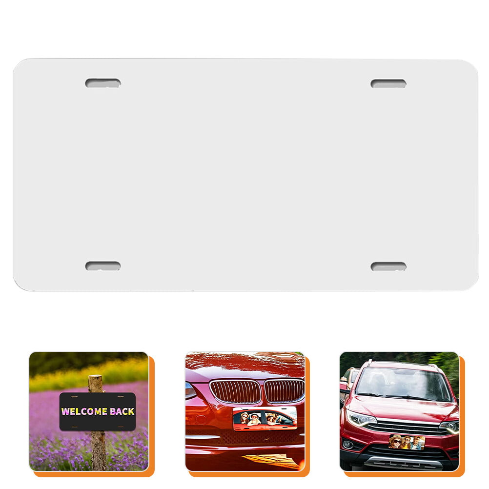iSpchen 10pcs 2-Holes Sublimation Blanks Car Front License Plate