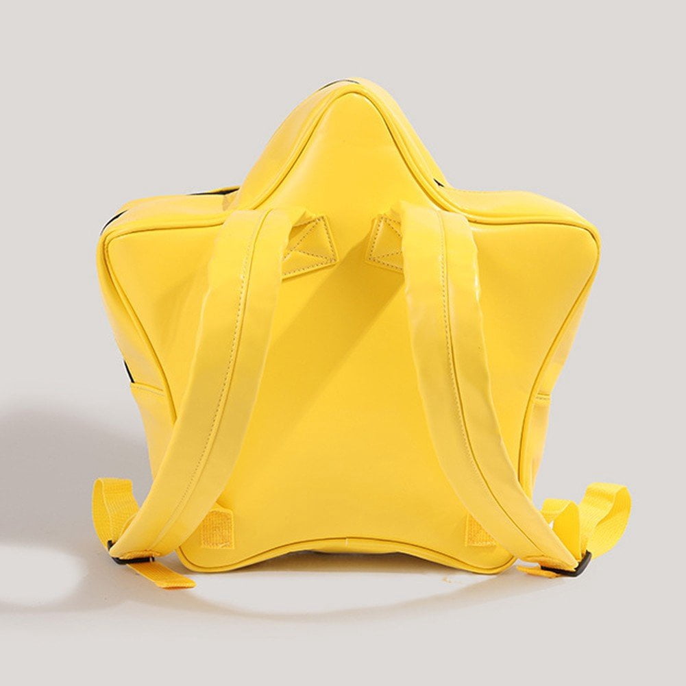 Yvsxxv Yellow Star Shaped Ita Backpack, Women Badge Display Daily Backpack, 1 Pc