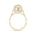thumbnail image 2 of ANGARA Golden South Sea Cultured Pearl Triple Shank Ring in 14K Yellow Gold for Women | June Birthstone, Birthday, Anniversary, Jewelry Gift for Women | Pearl Ring, 2 of 8