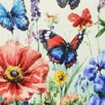 thumbnail image 6 of SHERONV Flowers Butterflies Round Tablecloth Stain-Resistant Washable 46"-50, 6 of 8