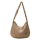 thumbnail image 2 of Bolsa de hombro acolchado para mujer, informal acolchado de algodón, color sólido para el trabajo (caqui) Sywqhk Para Estrenar, 2 of 9