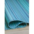 thumbnail image 6 of FH Home Outdoor Rug - Waterproof, Fade Resistant, Reversible - Premium Recycled Plastic - Geometric - Porch, Deck, Balcony, Mudroom, Laundry Room, Patio - Havana - Turquoise (4' x 6') - Foldable, 6 of 9