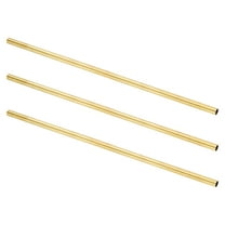 3Pcs Brass Round Tube, 8mm OD 0.5mm Wall Thickness 300mm Length Seamless Tubing