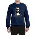 thumbnail image 2 of Wild Bobby Jesus: Ill Be Back Inspirational/Christian Unisex Crewneck Graphic Sweatshirt, Vintage Heather Navy, 3X-Large, 2 of 5